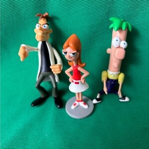Phineas and Ferb Dr Doofenshmirtz Candace Ferb figure lot
3.5”